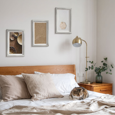 Lot de 3 tableaux Textures minimalistes aux couleurs chaudes