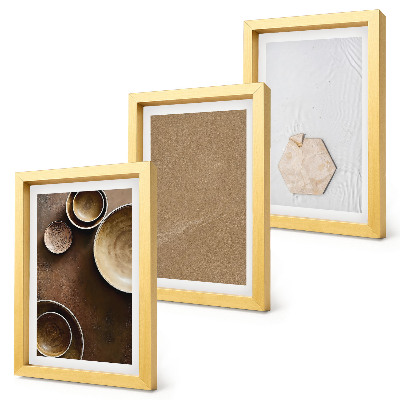 Lot de 3 tableaux Textures minimalistes aux couleurs chaudes