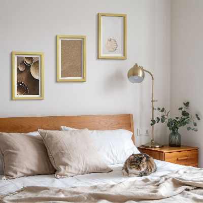 Lot de 3 tableaux Textures minimalistes aux couleurs chaudes