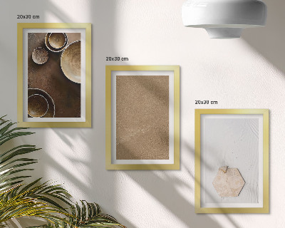 Lot de 3 tableaux Textures minimalistes aux couleurs chaudes