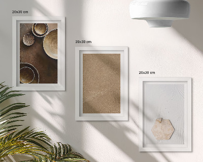 Lot de 3 tableaux Textures minimalistes aux couleurs chaudes