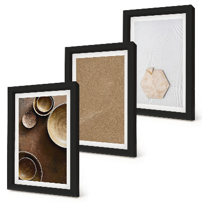 Lot de 3 tableaux Textures minimalistes aux couleurs chaudes