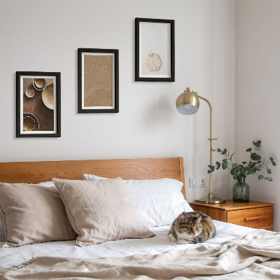 Lot de 3 tableaux Textures minimalistes aux couleurs chaudes