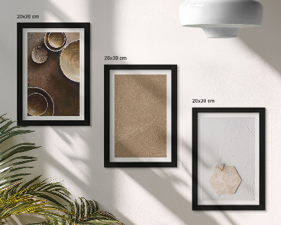 Lot de 3 tableaux Textures minimalistes aux couleurs chaudes
