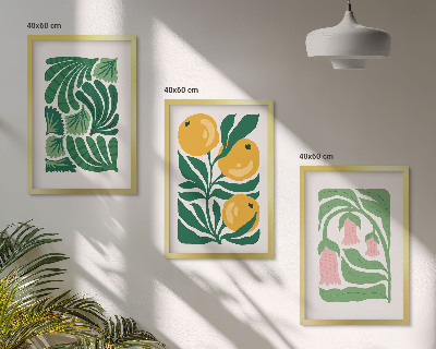 Cadre photo mural Motifs végétaux minimalistes