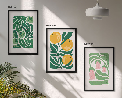 Cadre photo mural Motifs végétaux minimalistes