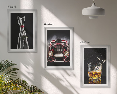 Cadre photo mural Jambes de femme rose voiture whisky