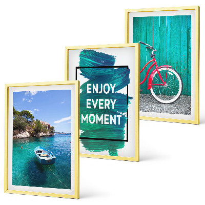 Cadre photo mural Inspiration pour les vélos et les bateaux de mer
