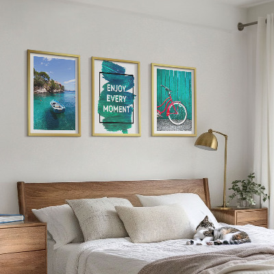 Cadre photo mural Inspiration pour les vélos et les bateaux de mer