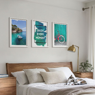 Cadre photo mural Inspiration pour les vélos et les bateaux de mer