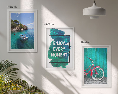 Cadre photo mural Inspiration pour les vélos et les bateaux de mer