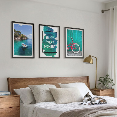 Cadre photo mural Inspiration pour les vélos et les bateaux de mer