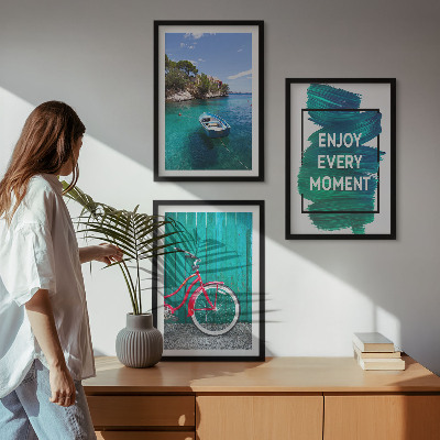 Cadre photo mural Inspiration pour les vélos et les bateaux de mer