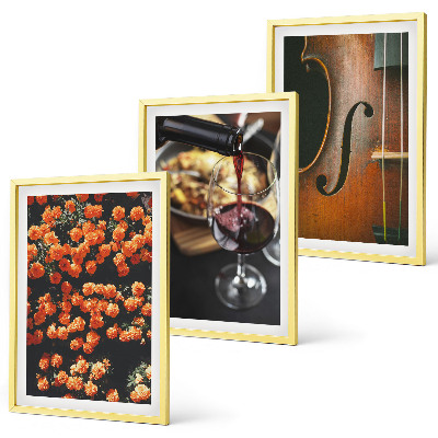 Lot de 3 tableaux pour salon Fleurs vintage vin violon