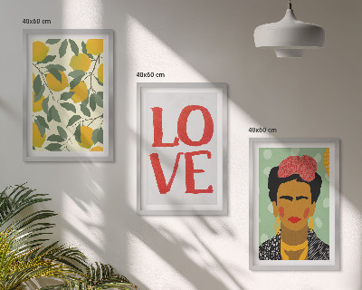 Cadre photo mural Les citrons ADORENT le portrait de Frida