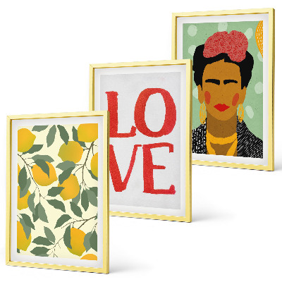 Cadre photo mural Les citrons ADORENT le portrait de Frida