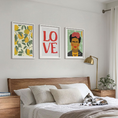 Cadre photo mural Les citrons ADORENT le portrait de Frida