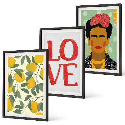 Cadre photo mural Les citrons ADORENT le portrait de Frida