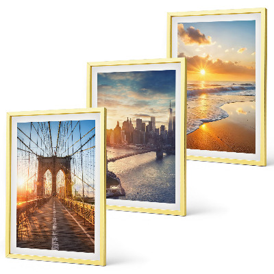 Cadre photo mural Ponts couchers de soleil ville