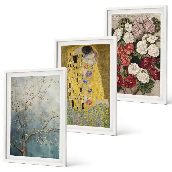 Cadre photo mural représentant les fleurs de l'arbre de Klimt