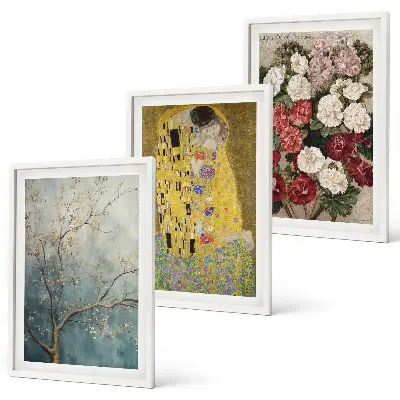 Cadre photo mural représentant les fleurs de l'arbre de Klimt