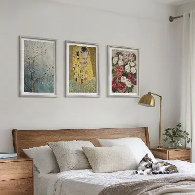 Cadre photo mural représentant les fleurs de l'arbre de Klimt