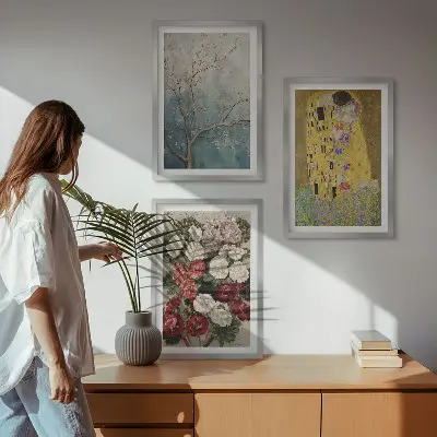 Cadre photo mural représentant les fleurs de l'arbre de Klimt