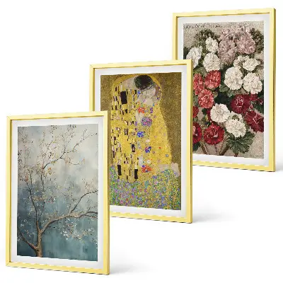 Cadre photo mural représentant les fleurs de l'arbre de Klimt
