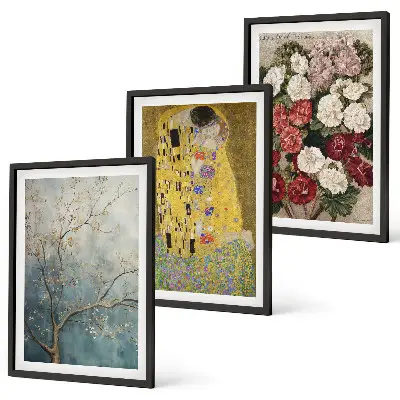 Cadre photo mural représentant les fleurs de l'arbre de Klimt