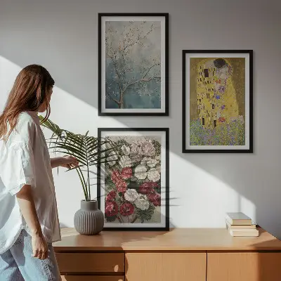 Cadre photo mural représentant les fleurs de l'arbre de Klimt