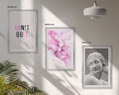 Lot de 3 tableaux pour salon Sculpture abstraite à l'aquarelle