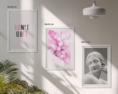 Lot de 3 tableaux pour salon Sculpture abstraite à l'aquarelle