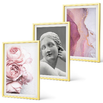 Cadre photo mural Sculpture abstraite de femme avec des pivoines