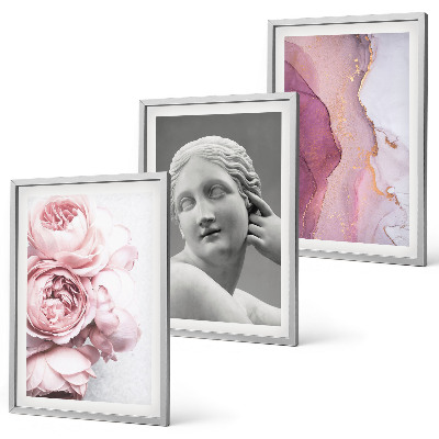 Cadre photo mural Sculpture abstraite de femme avec des pivoines