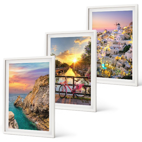 Cadre photo mural Coucher de soleil sur la mer