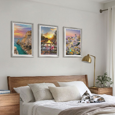 Cadre photo mural Coucher de soleil sur la mer