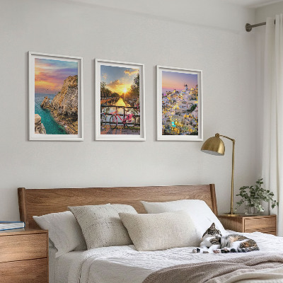 Cadre photo mural Coucher de soleil sur la mer