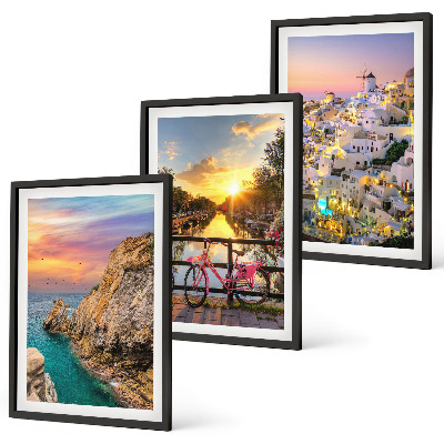 Cadre photo mural Coucher de soleil sur la mer