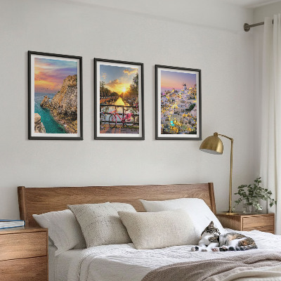 Cadre photo mural Coucher de soleil sur la mer