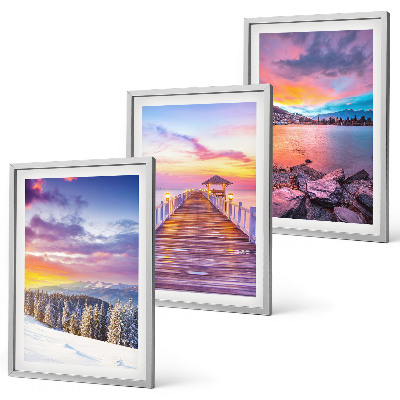 Cadre photo mural Paysage de lac de montagne en hiver