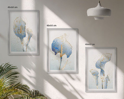 Cadre photo mural Fleurs bleues en arrière-plan