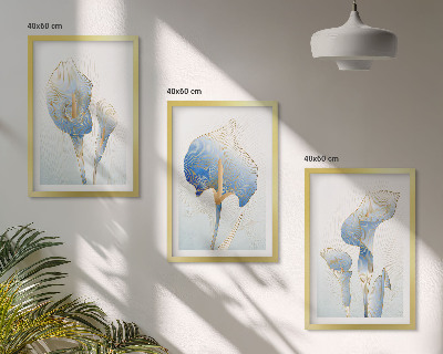 Cadre photo mural Fleurs bleues en arrière-plan