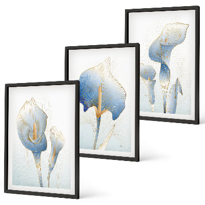 Cadre photo mural Fleurs bleues en arrière-plan