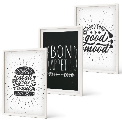 Cadre photo mural Graphiques, alimentation, slogans culinaires