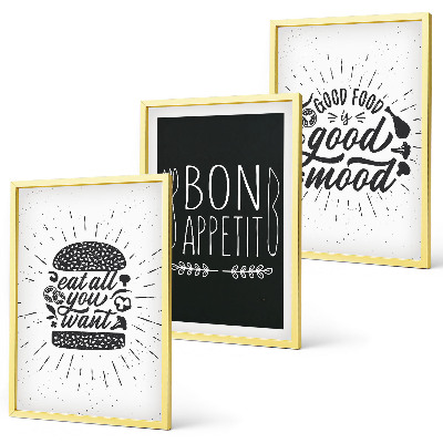 Cadre photo mural Graphiques, alimentation, slogans culinaires