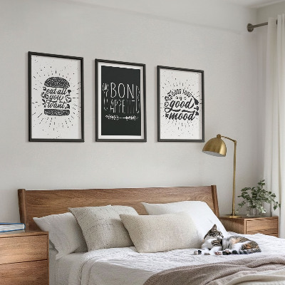Cadre photo mural Graphiques, alimentation, slogans culinaires