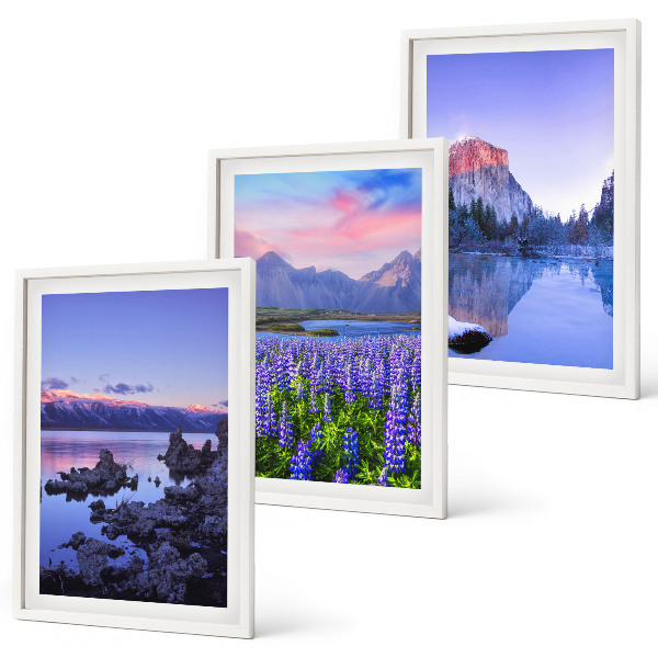 Cadre photo mural Paysages de montagnes avec eau et ciel