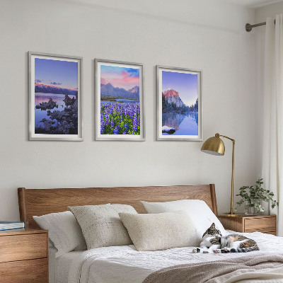 Cadre photo mural Paysages de montagnes avec eau et ciel