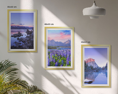 Cadre photo mural Paysages de montagnes avec eau et ciel