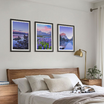 Cadre photo mural Paysages de montagnes avec eau et ciel